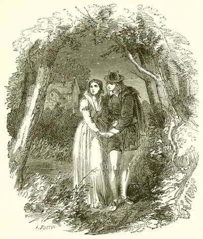 Shakespeare with His Wife to Be by English School