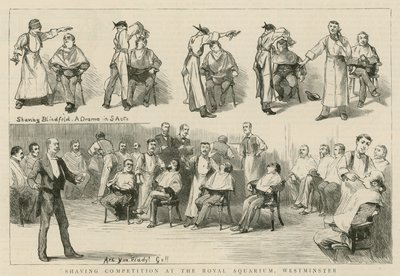 Shaving Competition at the Royal Aquarium by English School