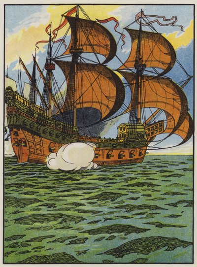 Ships of the Spanish Armada by English School