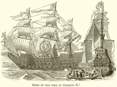 Ships of the Time of Charles II by English School