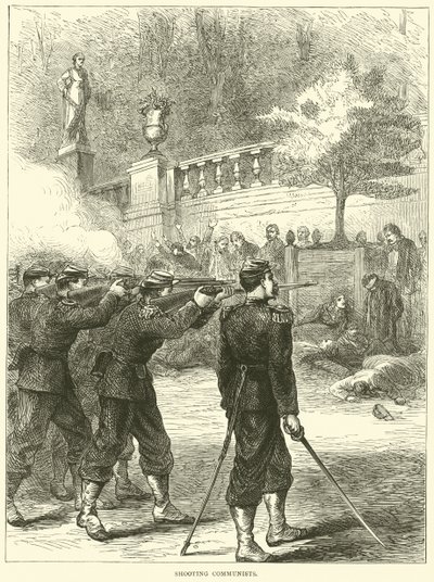 Shooting Communists, 1871 by English School