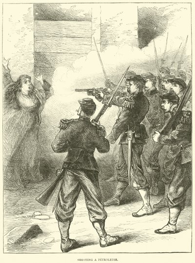 Shooting a petroleuse, May 1871 by English School