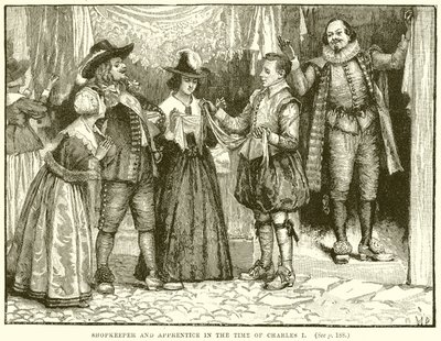 Shopkeeper and Apprentice in the Time of Charles I by English School