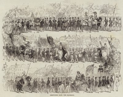 Shrewsbury Show, the Procession by English School