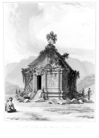 Shrine on Mountain Dieng or Prahu in Central Java, from History of Java by English School