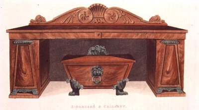Sideboard and cellaret, plate 127 from Ackermann