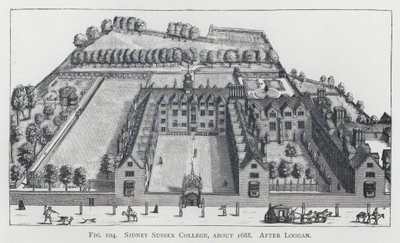Sidney Sussex College, about 1688, after Loggan by English School