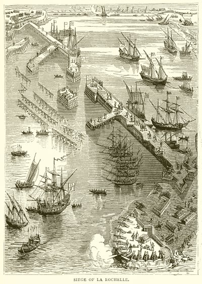 Siege of La Rochelle by English School