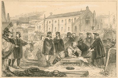 Signing the Covenant in the Greyfriars Churchyard, Edinburgh by English School