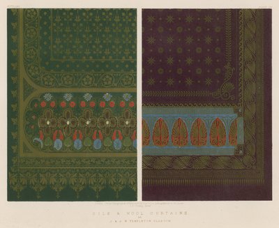 Silk and Wool Curtains by English School