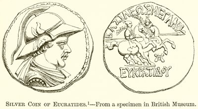 Silver Coin of Eucratides by English School