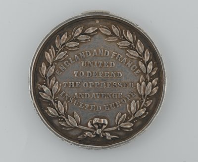 Silver Patriotic Fund Medal Commemorating the Alliance Between England and France 1854, Awarded by the Mayor of Dover, 1855 by English School