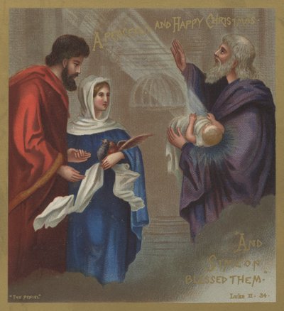 Simeon Blessing the Holy Family in the Temple by English School