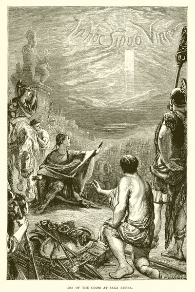 Sign of the Cross at Saxa Rubra by English School