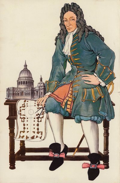 Sir Christopher Wren by English School