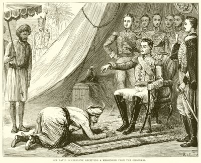 Sir David Ochterlony Receiving a Messenger from the Ghoorkas by English School