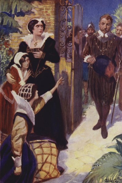 Sir Francis Drake makes a hurried call at Panama by English School