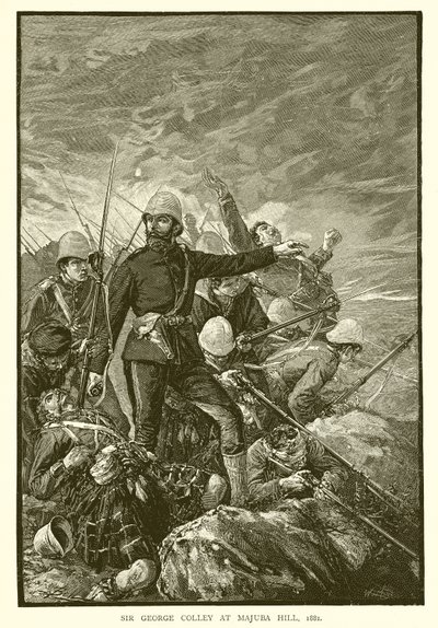 Sir George Colley at Majuba Hill, 1881 by English School