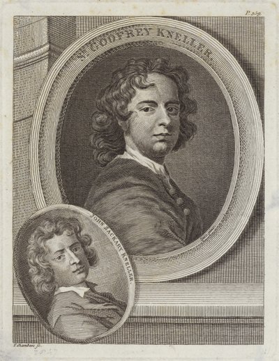Sir Godfrey Kneller and John Zackary Kneller by English School