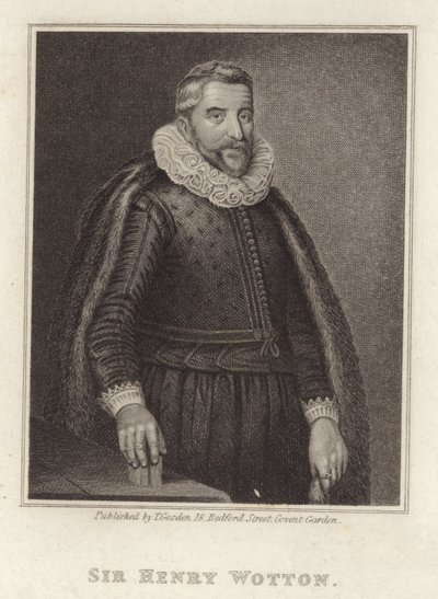Sir Henry Wotton, English Diplomat and Politician by English School