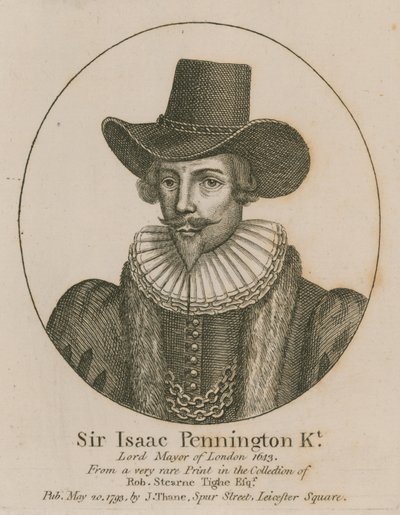 Sir Isaac Pennington, Lord Mayor of London 1643 by English School