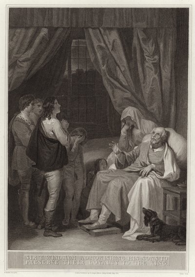Sir T Windham Admonishing his Sons to Preserve their Loyalty to the King by English School