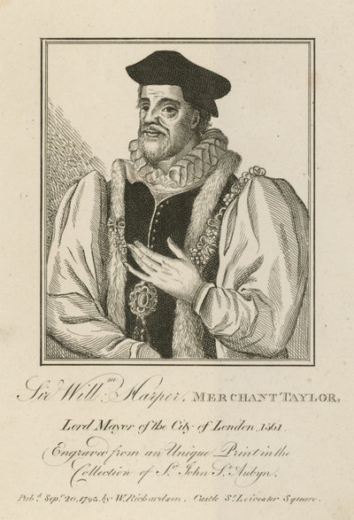 Sir William Harper, Merchant Taylor, Lord Mayor of London by English School