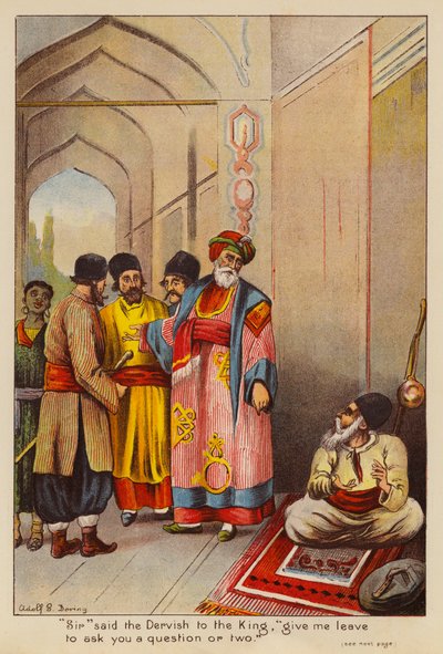 "Sir," Said the Dervish to the King, "Give Me Leave to Ask You a Question or Two" by English School