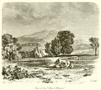 Site of the Villa of Horace by English School
