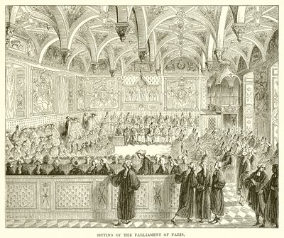 Sitting of the Parliament of Paris by English School