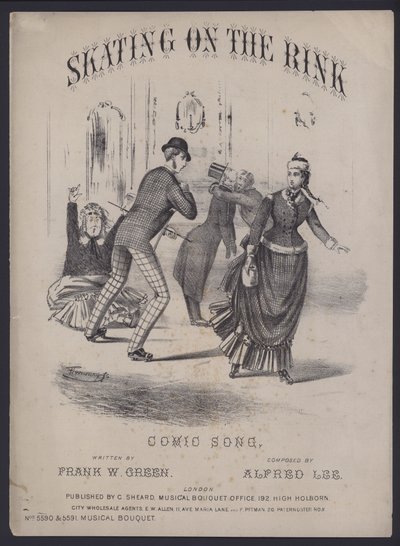 Skating on the Rink, a Comic Song by Frank W Green and Alfred Lee by English School