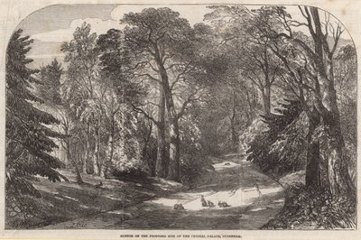 Sketch of the Proposed Site of the Crystal Palace, Sydenham by English School