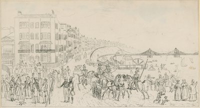 Sketch of the Seafront at Brighton by English School