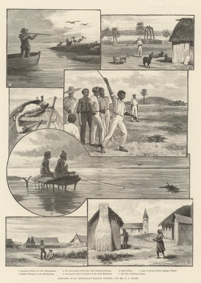 Sketches at an Australian Mission Station by English School