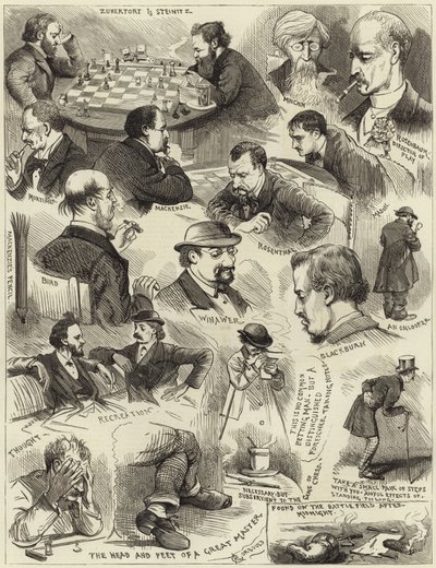 Sketches at the International Chess Tournament by English School