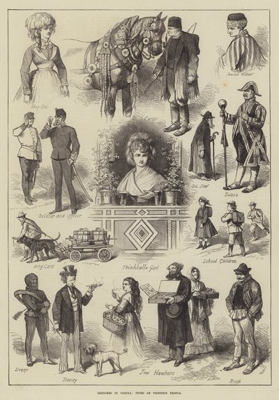 Sketches in Vienna, Types of Viennese People by English School