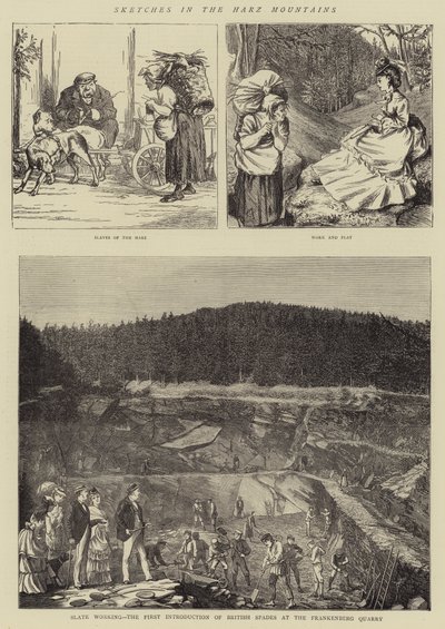 Sketches in the Harz Mountains by English School