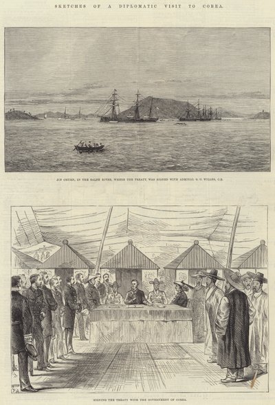 Sketches of a Diplomatic Visit to Corea by English School