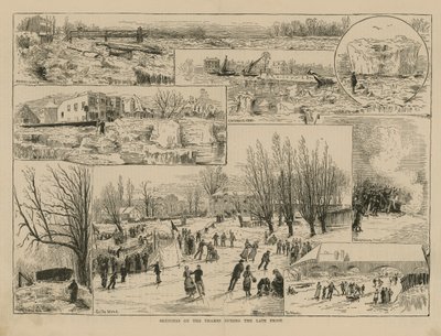 Sketches on the Thames During the Late Frost by English School