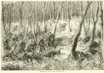 Skirmish in the Woods Outside Paris, October 1870 by English School