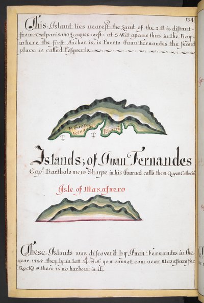 Map of Juan Fernández in William Hack