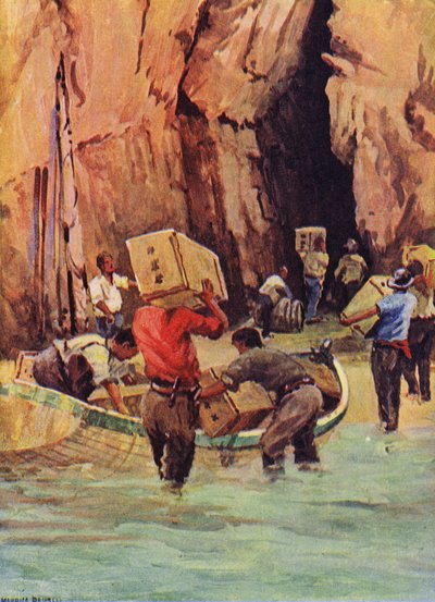 Smugglers Hiding Their Contraband in Caves by English School