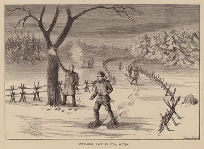 Snow-shoe race in Nova Scotia by English School
