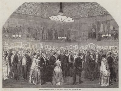Soiree of Photographers, in the Great Room of the Society of Arts (engraving) by English School