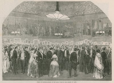 Soiree of photographers in the great room of the Society of Arts by English School
