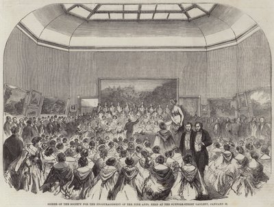 Soiree of the Society for the Encouragement of the Fine Arts, held at the Suffolk-Street Gallery, 26 January by English School