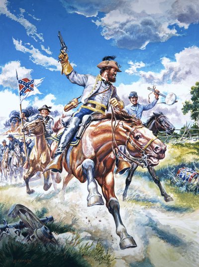 Soldiers in the American Civil War by English School