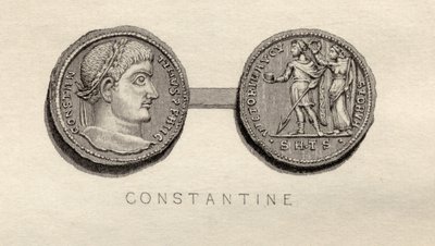 Solidus coin from the time of Constantine I by English School