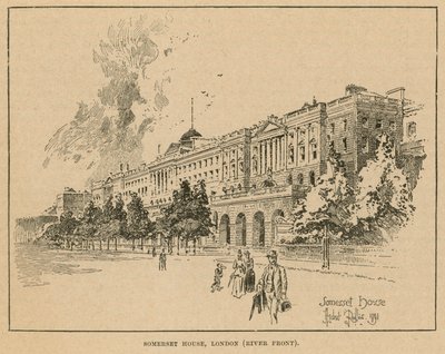 Somerset House, London (river front) by English School