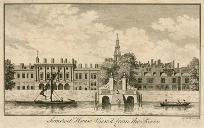Somerset House, The Strand, London, Viewed from the River Thames by English School